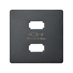 Placa cargador simon 82 2xusb 5v dc 2,1 tipo a grafito