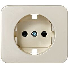 Tapa con dispositivo de seguridad para la base de enchufe schuko marfil simon 75