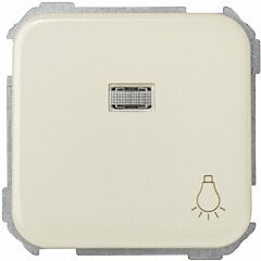 Pulsador con grabado luz 10 a 250v~, luminoso incorporado y sistema de embornamiento rápido marfil simon 31