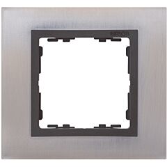 Marco para 1 elemento acero inox interior grafito simon 82 nature