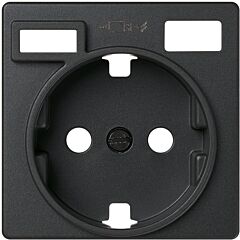 Tapa para la base de enchufe schuko con 2 cargadores usb a + c 10,5w grafito simon 82