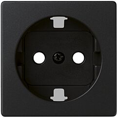 Conjunto semi-montado de base de enchufe schuko 16 a 250v~ con sistema de emb. a tornillo negro mate simon 82 concept
