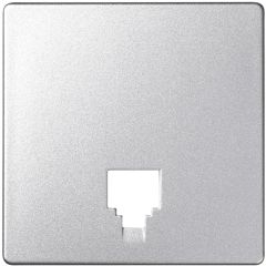 Placa para tomas telefónicas con conectores rj11 y rj12 aluminio frío simon 82 detail