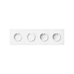 Kit front para 4 elementos con 4 bases enchufe schuko blanco mate simon 100