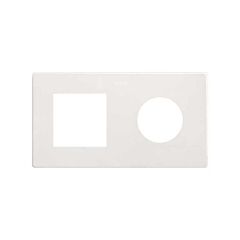 Marco compuesto por 1 elemento y 1 estética mínima para base enchufe schuko clean blanco mate simon 270