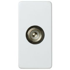 Toma tv simple de medio elemento blanco simon 27 play