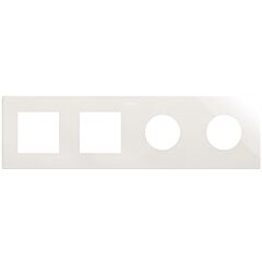 Marco compuesto por 2 elementos y 2 estética mínima para base enchufe schuko clean blanco simon 270