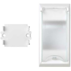 Placa para magnetotérmico o diferencial de 2 elementos instalación en cajas de suelo blanco simon 500 cima