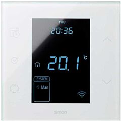 Termostato para suelo radiante eléctrico simon io con sonda incluída blanco brillante simon 100