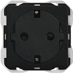 Base de enchufe schuko clean modular 16a 250 v~ con sistema de embornamiento a tornillo negro mate simon 270