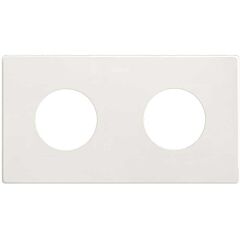 Marco estética mínima para base schuko clean para 2 elementos blanco mate simon 270