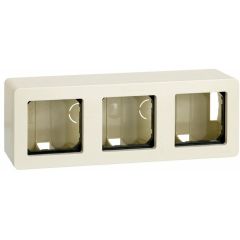 Caja de superficie para 3 elementos marfil simon 27