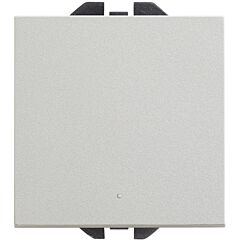 Interruptor unipolar pulsante 10ax 230v~ con sistema de embornamiento rápido aluminio simon 270