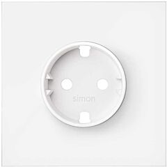 Kit front para 1 elemento con 1 base de enchufe schuko blanco mate simon 100