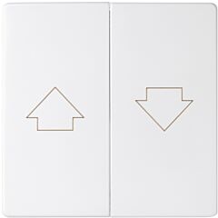 Tecla doble para mecanismos de persianas con enclavamiento de seguridad blanco mate simon 82 concept