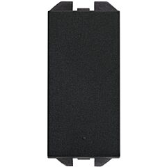 Interruptor unipolar pulsante 10ax 230v~ de tecla estrecha con sistema de embornamiento rápido negro mate simon 270