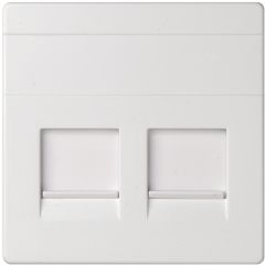 Tapa informatica 2 conectores rj45 univ.
