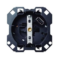 Base schuko con cargador usb