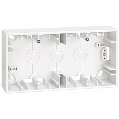 Base para caja pared de superficie para 2 elementos blanco simon 27 play