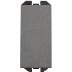 Interruptor unipolar pulsante 10ax 230v~ de tecla estrecha con sistema de embornamiento rápido titanio simon 270