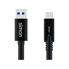 Cable usb 3.1 a - usb c negro 1m simon