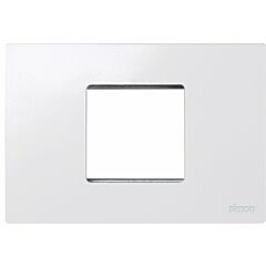 Marco de 2 medios elementos (1 elemento) blanco con bastidor para caja americana simon 27 play