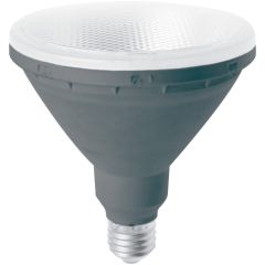 Lámpara led icon par 38 ip65 smart de 15w de potencia, a 230v ac, para una iluminación en color verde. el casquillo es e27. para exteriores, con resis