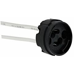 Portalámparas halógeno para lámparas con casquillo gu10. incluye un cable de silicona.