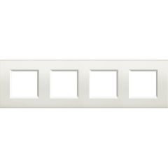 Placa embellecedora livinglight de color blanco - 2x4mod