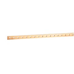 Barra cobre plana rígida - 25x5mm - 330/270a admitidos - longitud 1750mm