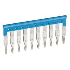Peine para borna viking 3 tornillo y resorte para 10 bornas - paso de 5 - azul