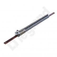 Barra plana de cobre xl³ 400 - 12x4 con estribos - l. 455mm