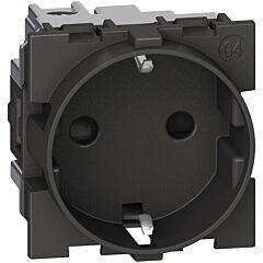 Base 2p+t living now - 16a/250v - conexión por tornillos - dark - 2 módulos
