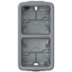 Caja con conos plexo modular gris - 2 elementos verticales