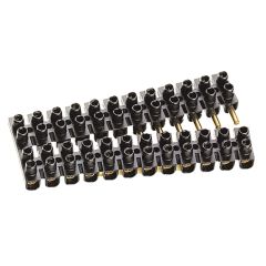 Regleta de conexión suprem. 12 bornas con capacidad 6². negra