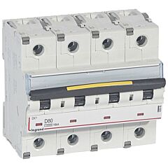 Magnetot&eacute;rmico dx&sup3; 10000/16ka - 4p - 400v~ - 80a - curva d