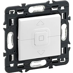 Pulsador para persianas valena next - 6a - con enclavamiento eléctrico - blanco