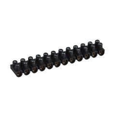 Regleta de conexión nylbloc. 12 bornas con capacidad 10mm². intensidad máx. 57a. negra
