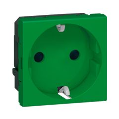 Base de corriente mosaic - 2p+t - 2mod - verde antibacteriano