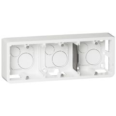 Caja de superficie mosaic - 6/8 o 3x2 módulos - profundidad 40mm - horizontal - para soporte ref. 080253