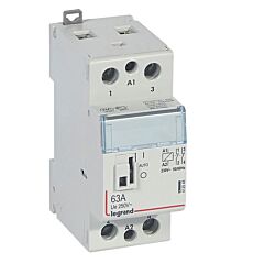 Contactor con bobina 230v~ - 2p - 250v~ - 63a - 2 nc - 2mod