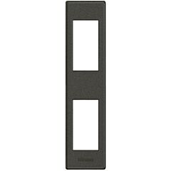 Placa + soporte livinglight instalación en perfilería - 1 + 1mod - antracita