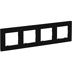 Placa embellecedora niloé step de 4 elementos de color negro mate