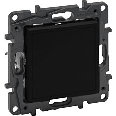 Tapa ciega y adaptador para mosaic niloé step - negro mate