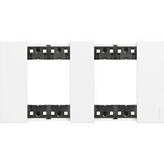 Placa embellecedora living now de color blanco - 2 x 2 módulos
