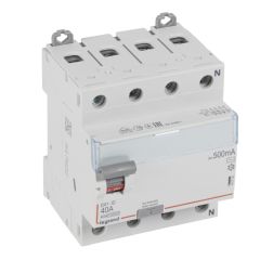 Interruptor diferencial dx³ - 4p- 400v~- 40a - tipo ac - 500ma - 4 módulos