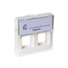 Adaptador mosaic para rj45 - para 2 conectores keystone - 2 módulos - blanco