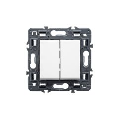 Conmutador valena next - doble - unipolar - 10 ax - 230v~ - blanco