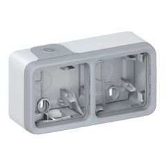 Caja con conos plexo modular gris - 2 elementos horizontales