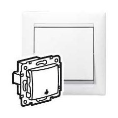 Pulsador valena - con símbolo de lámpara - 10a - 230 v~ - blanco